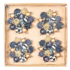Holiday|Kitchen & Dining Sets|MacKenzie-Childs Starry Night Beaded Napkin Rings, Set of 4