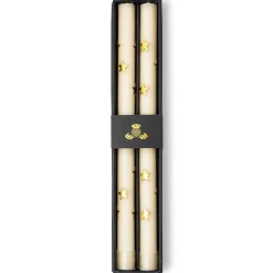 Holiday|Candles & Fragrances|MacKenzie-Childs Stars Gold Dinner Candles, Set of 2