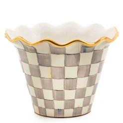 Spring|The Fall Shop|MacKenzie-Childs Sterling Check 8 Ceramic Garden Pot