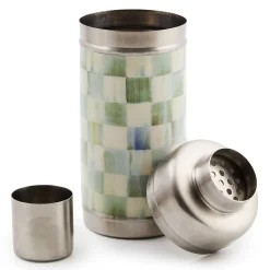 Fall Entertaining|Bar Entertaining|MacKenzie-Childs Sterling Check 3260 Cocktail Shaker