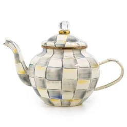 The Coffee Shop|Tea Kettles|MacKenzie-Childs Sterling Check 4 Cup Teapot