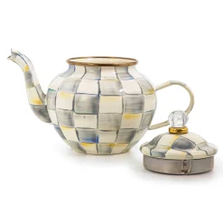 The Coffee Shop|Tea Kettles|MacKenzie-Childs Sterling Check 4 Cup Teapot
