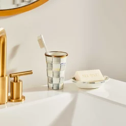 Bar Entertaining|Dinnerware & Flatware|MacKenzie-Childs Sterling Check 10 Ounce Tumbler