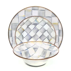 Kitchen & Dining Sets|Dinnerware & Flatware|MacKenzie-Childs Sterling Check 3 Piece Place Setting
