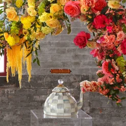 The Coffee Shop|Tea Kettles|MacKenzie-Childs Sterling Check 2 Quart Tea Kettle