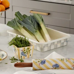 Fall Entertaining|Cookware & Bakeware|MacKenzie-Childs Sterling Check 9 x 13 Baking Pan