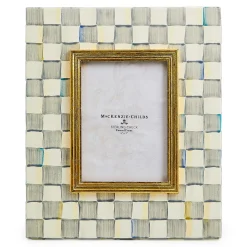 Room Accents|MacKenzie-Childs Sterling Check 5 x 7 Frame