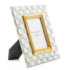 Room Accents|MacKenzie-Childs Sterling Check 4 x 6 Frame