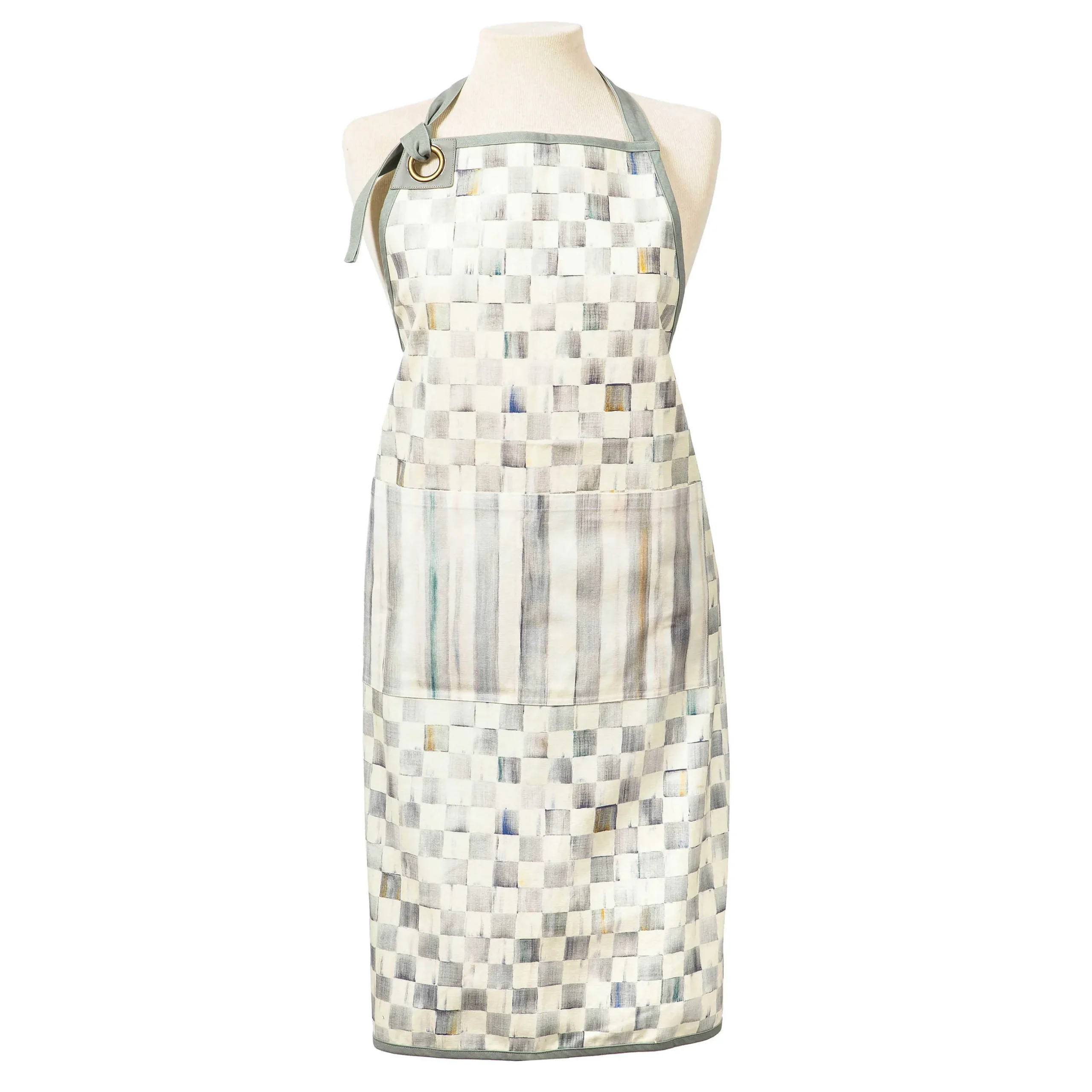 Accessories|Kitchen & Table Linens|MacKenzie-Childs Sterling Check Bistro Apron