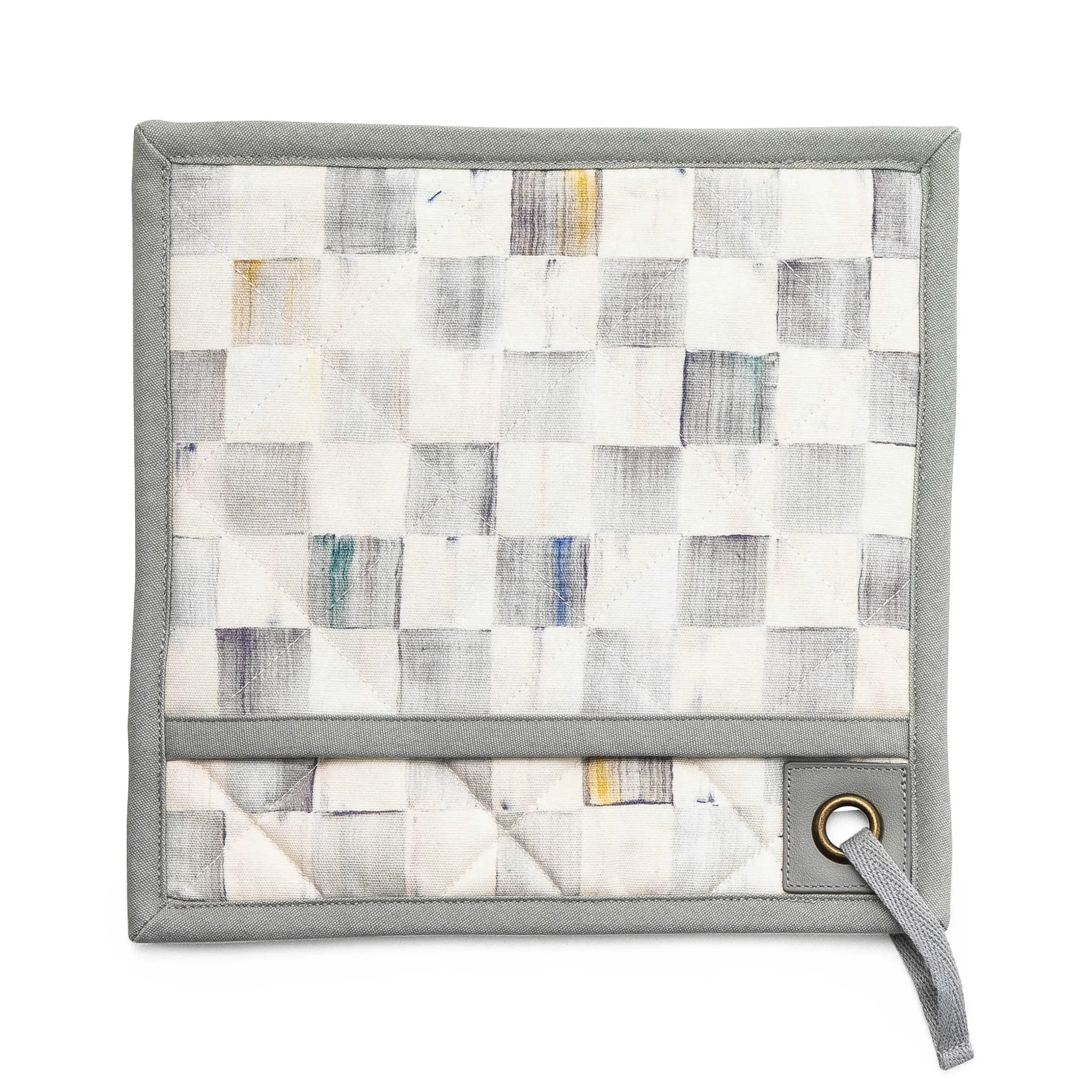Fall Entertaining|Kitchen & Table Linens|MacKenzie-Childs Sterling Check Bistro Potholder