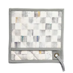 Fall Entertaining|Kitchen & Table Linens|MacKenzie-Childs Sterling Check Bistro Potholder