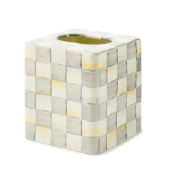 Bath & Bath Accessories|Room Accents|MacKenzie-Childs Sterling Check Boutique Tissue Box Cover