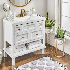 Bath & Bath Accessories|Room Accents|MacKenzie-Childs Sterling Check Boutique Tissue Box Cover