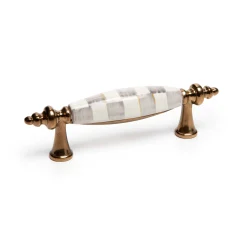 Finishing Touches|Room Accents|MacKenzie-Childs Sterling Check Brass Drawer Pull