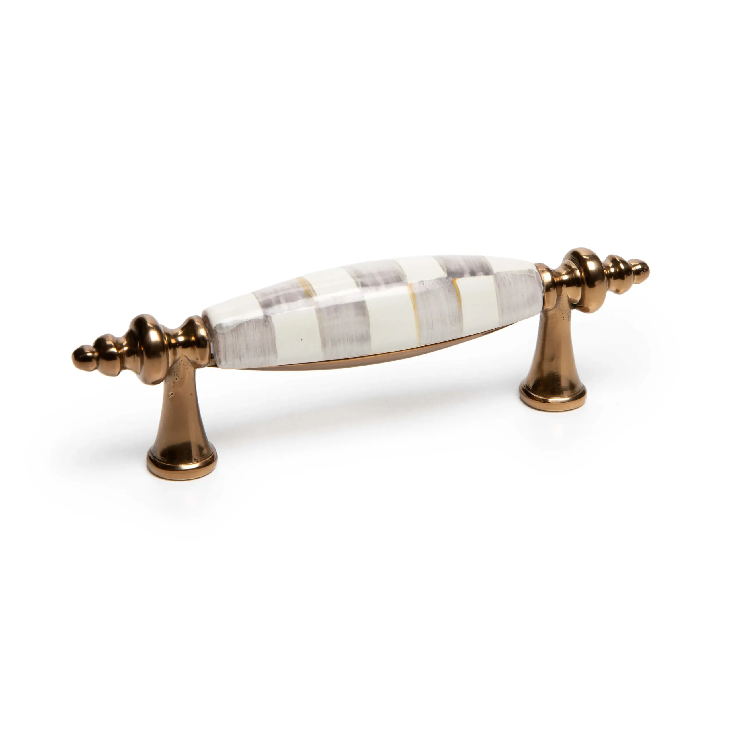 Finishing Touches|Room Accents|MacKenzie-Childs Sterling Check Brass Drawer Pull