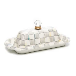 Fall Entertaining|Kitchen Utensils & Tools|MacKenzie-Childs Sterling Check Butter Box