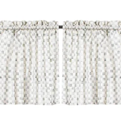 Room Accents|MacKenzie-Childs Sterling Check Cafe Curtains