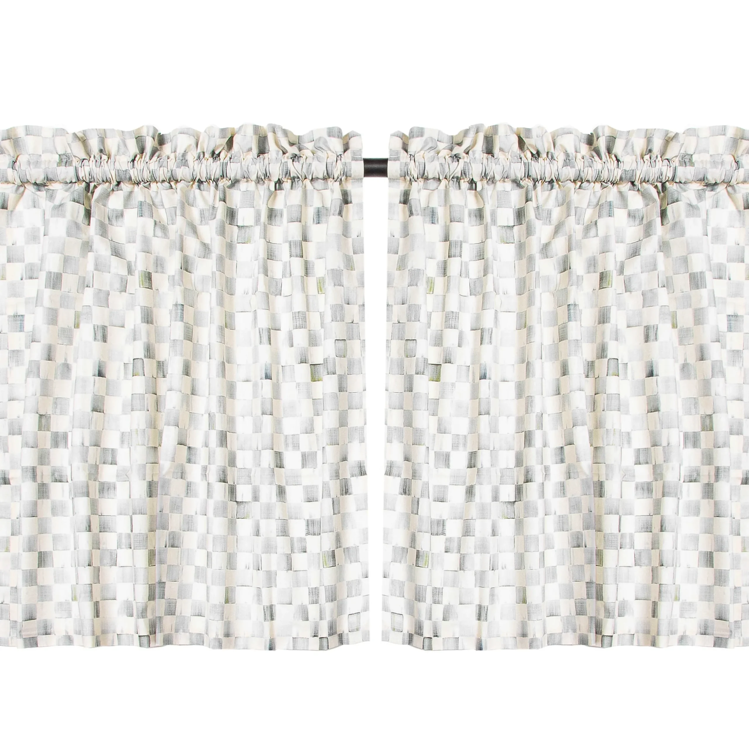 Room Accents|MacKenzie-Childs Sterling Check Cafe Curtains