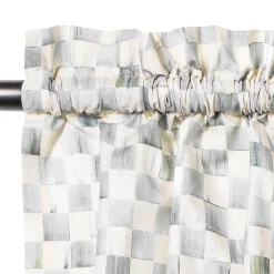Room Accents|MacKenzie-Childs Sterling Check Cafe Curtains