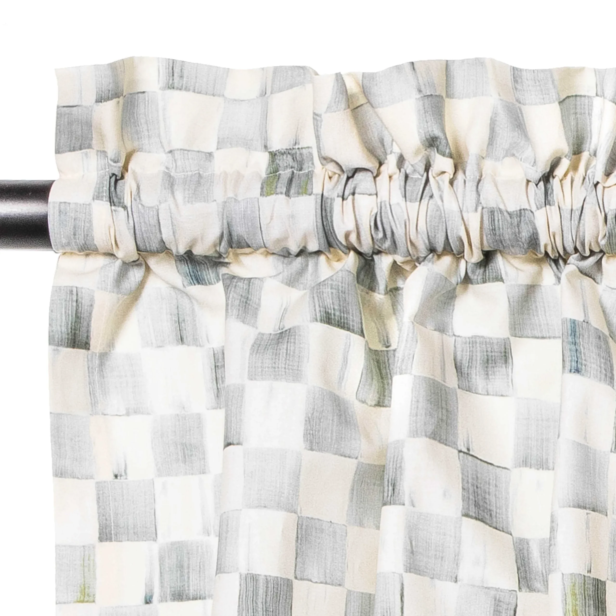 Room Accents|MacKenzie-Childs Sterling Check Cafe Curtains