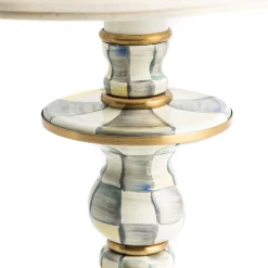 Lighting|MacKenzie-Childs Sterling Check Candlestick Lamp