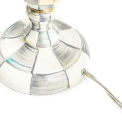 Lighting|MacKenzie-Childs Sterling Check Candlestick Lamp