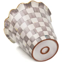 Spring|The Fall Shop|MacKenzie-Childs Sterling Check Ceramic Jumbo Garden Pot