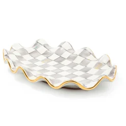 Serveware|MacKenzie-Childs Sterling Check Ceramic Serving Platter