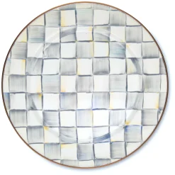 Dinnerware & Flatware|MacKenzie-Childs Sterling Check Charger/Plate