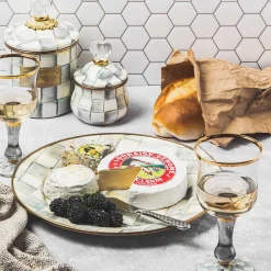 Dinnerware & Flatware|MacKenzie-Childs Sterling Check Charger/Plate