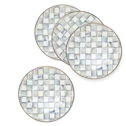 Kitchen & Dining Sets|Fall Entertaining|MacKenzie-Childs Sterling Check Chargers, Set of 4