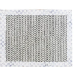Rugs|MacKenzie-Childs Sterling Check Chunky Sisal Wool Grey 2' x 3' Rug