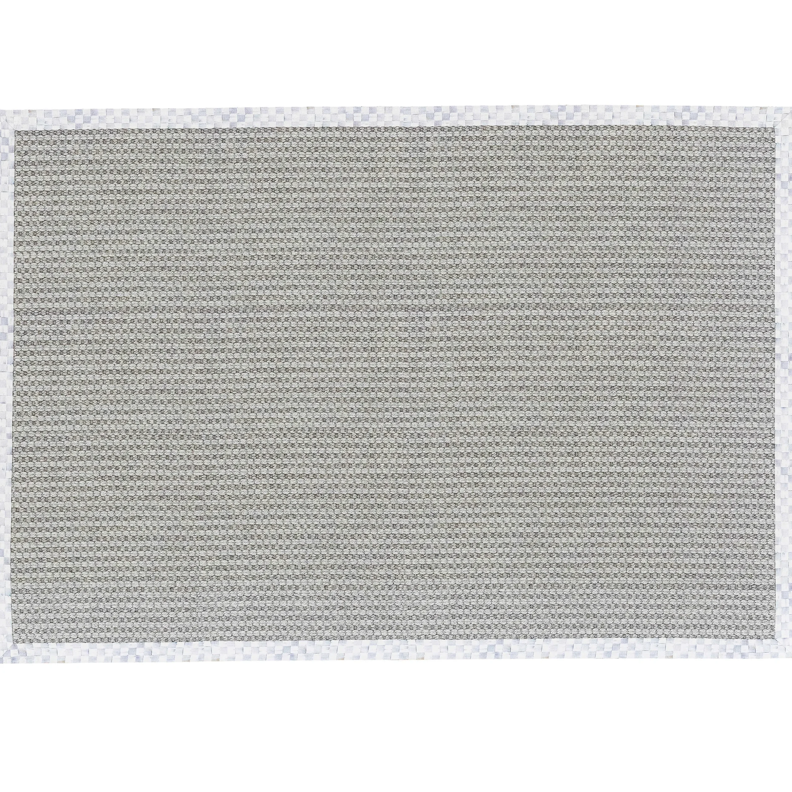 Rugs|MacKenzie-Childs Sterling Check Chunky Sisal Wool Grey 8' x 10' Rug