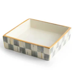 Table Accessories|Kitchen Storage & Organization|MacKenzie-Childs Sterling Check Cocktail Napkin Holder