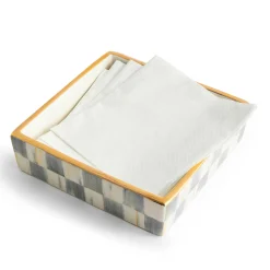 Table Accessories|Kitchen Storage & Organization|MacKenzie-Childs Sterling Check Cocktail Napkin Holder