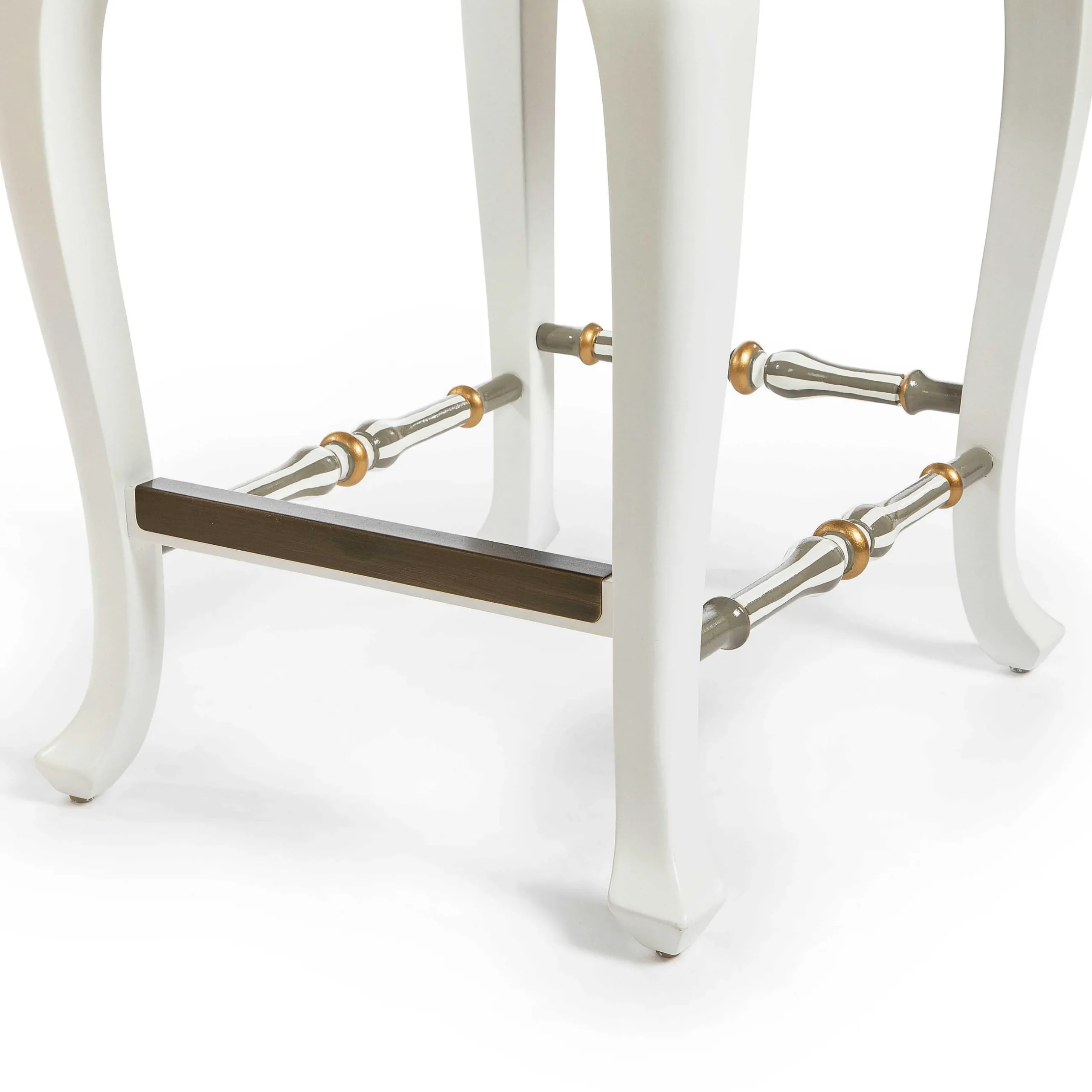 Dining Room & Kitchen|MacKenzie-Childs Sterling Check Counter Stool with Back