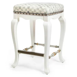Dining Room & Kitchen|MacKenzie-Childs Sterling Check Counter Stool