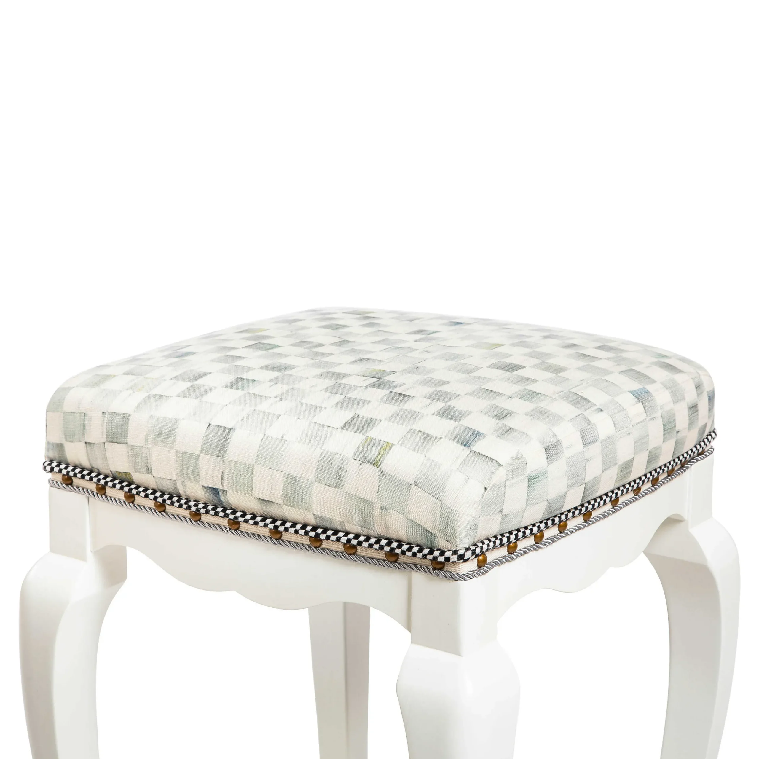 Dining Room & Kitchen|MacKenzie-Childs Sterling Check Counter Stool