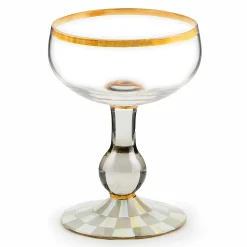 Fall Entertaining|Drinkware|MacKenzie-Childs Sterling Check Coupe Glass