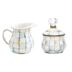 Kitchen & Dining Sets|The Coffee Shop|MacKenzie-Childs Sterling Check Creamer  Sugar Bowl Set