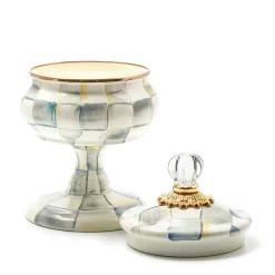 Bath & Bath Accessories|Room Accents|MacKenzie-Childs Sterling Check Curiosity Pot
