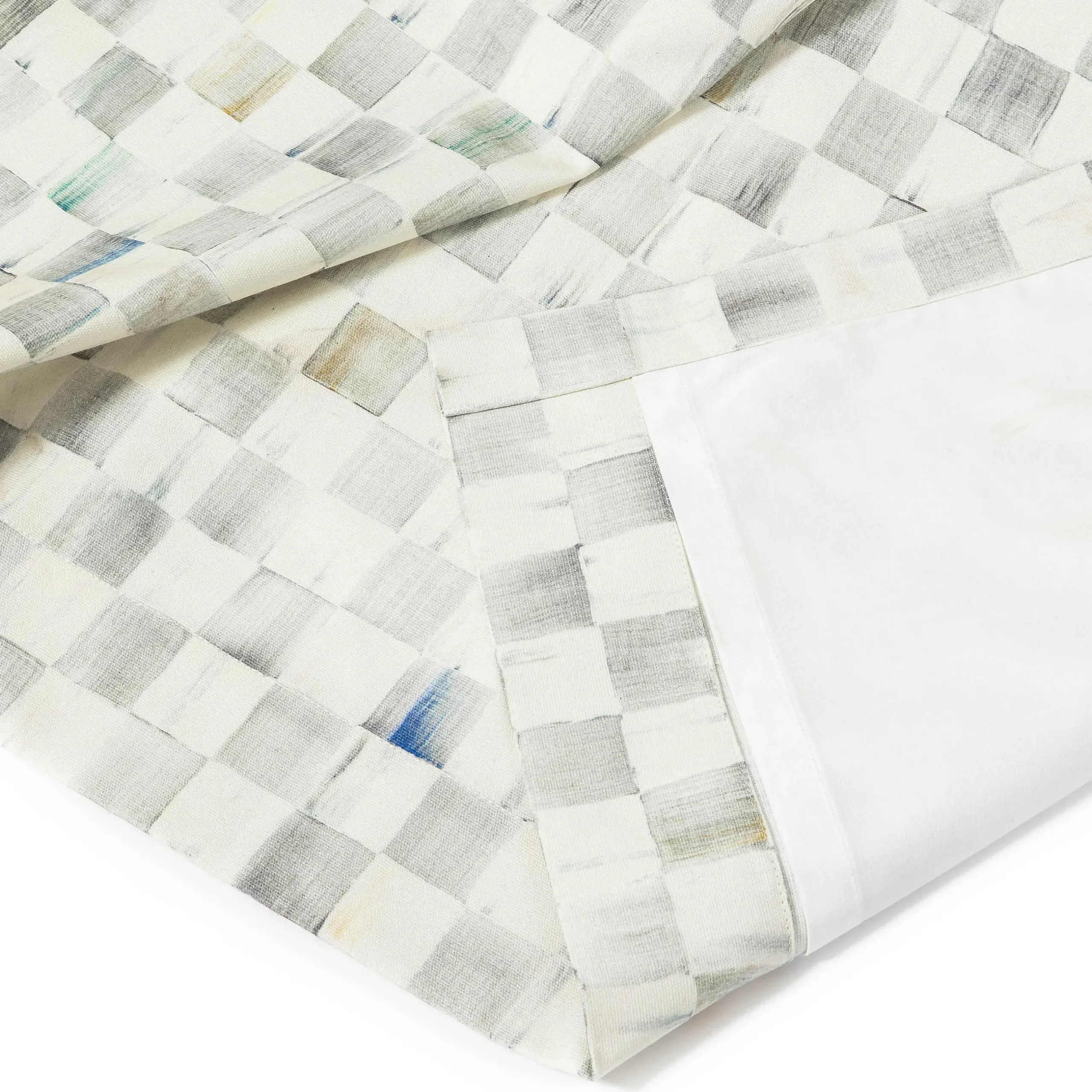 Room Accents|MacKenzie-Childs Sterling Check Curtain Panel