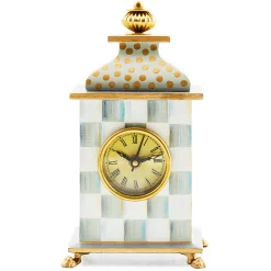 Room Accents|MacKenzie-Childs Sterling Check Desk Clock