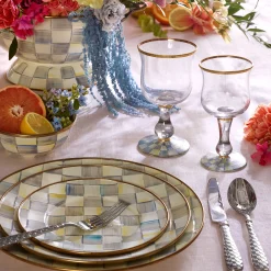 Dinnerware & Flatware|MacKenzie-Childs Sterling Check Dinner Plate