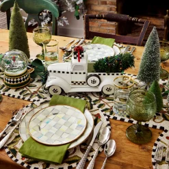 Dinnerware & Flatware|MacKenzie-Childs Sterling Check Dinner Plate