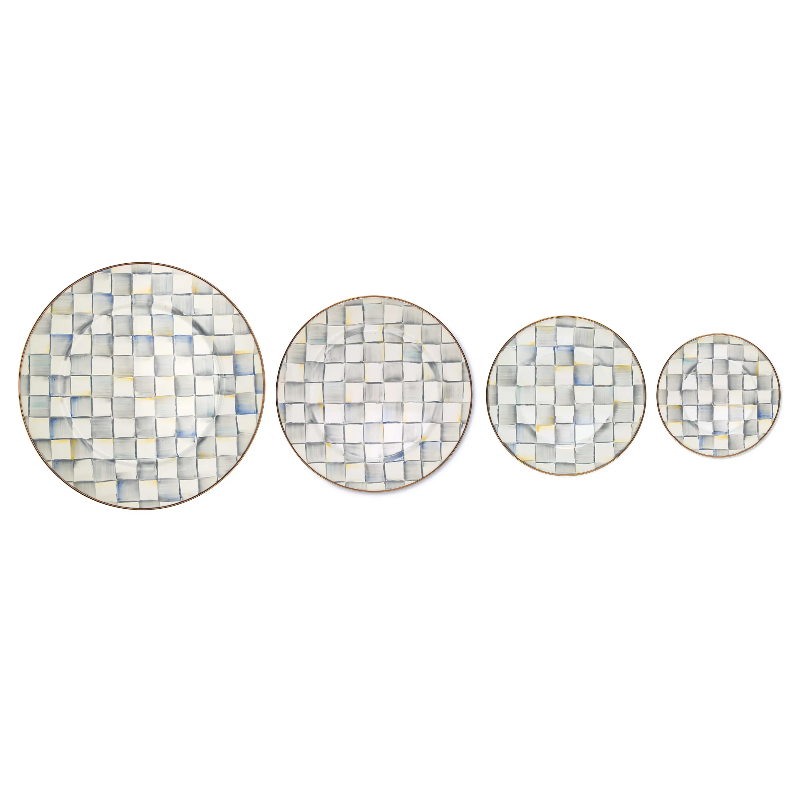 Dinnerware & Flatware|MacKenzie-Childs Sterling Check Dinner Plate