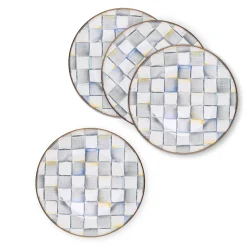 Kitchen & Dining Sets|Fall Entertaining|MacKenzie-Childs Sterling Check Dinner Plates, Set of 4