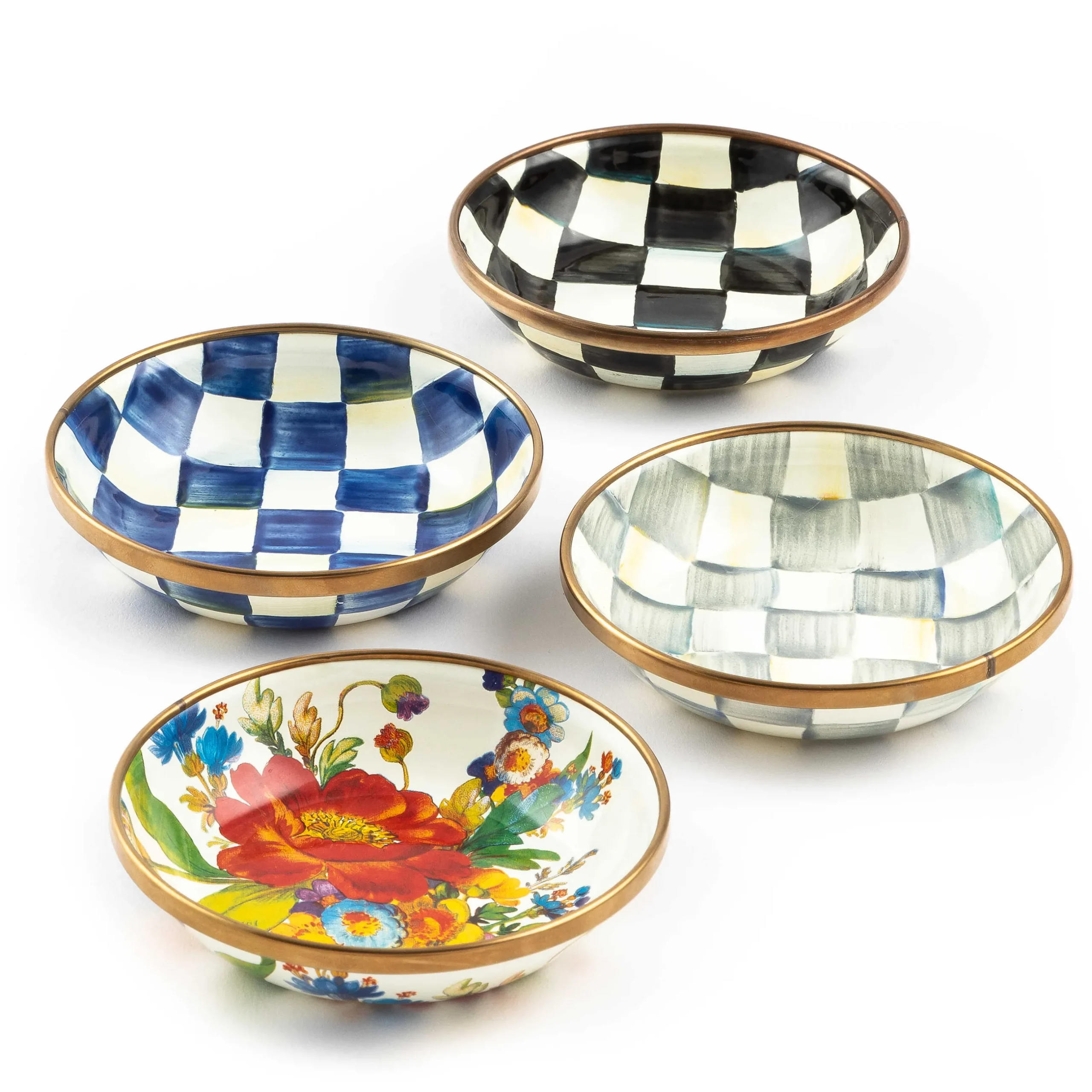 Serveware|MacKenzie-Childs Sterling Check Dipping Bowl