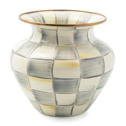 Spring|Greenery & Florals|MacKenzie-Childs Sterling Check Enamel Large Vase