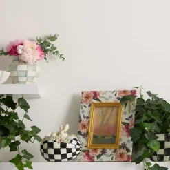 Spring|Greenery & Florals|MacKenzie-Childs Sterling Check Enamel Large Vase